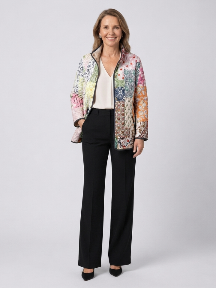 Suri | Casual Floral Print Quilted Jacket - Maison Léa &amp; Lou
