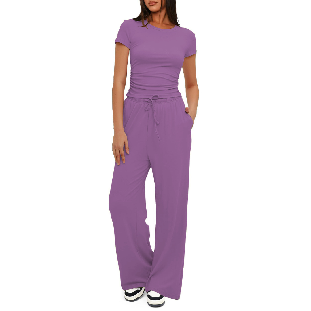 GLORIA™ – Cozy Bell Bottom Loungewear Set - Maison Léa &amp; Lou