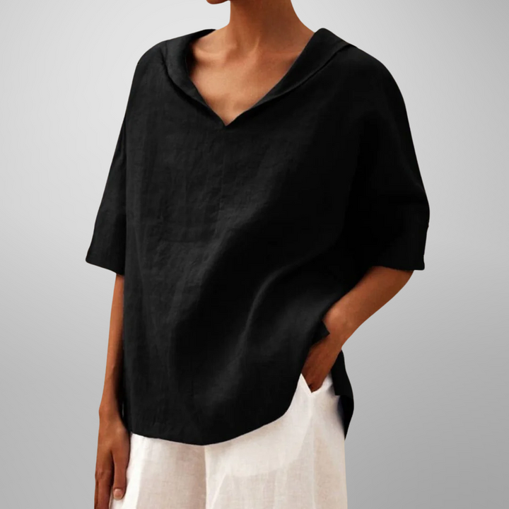 LUCY™ – Cotton Loose-Fitting Blouse - Maison Léa &amp; Lou