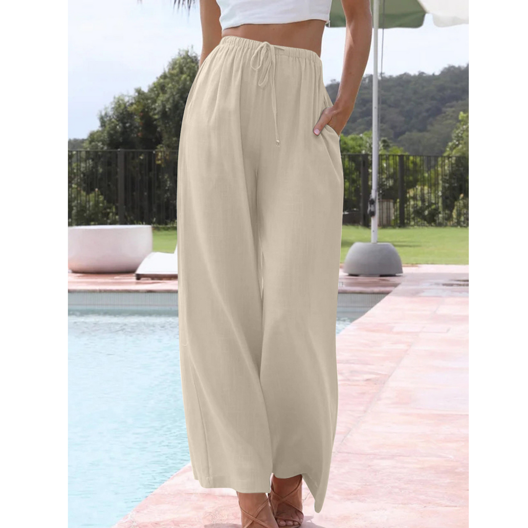 VIRENA™ – Relaxed Lightweight Wide Leg Summer Trousers - Maison Léa &amp; Lou