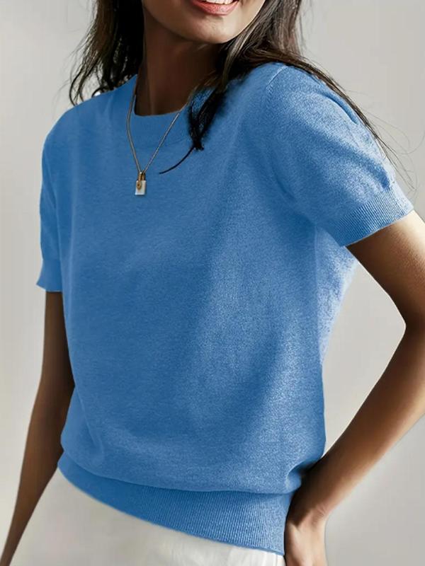 CIELA™ – Lightweight Short Sleeve Crewneck Pullover Top - Maison Léa &amp; Lou