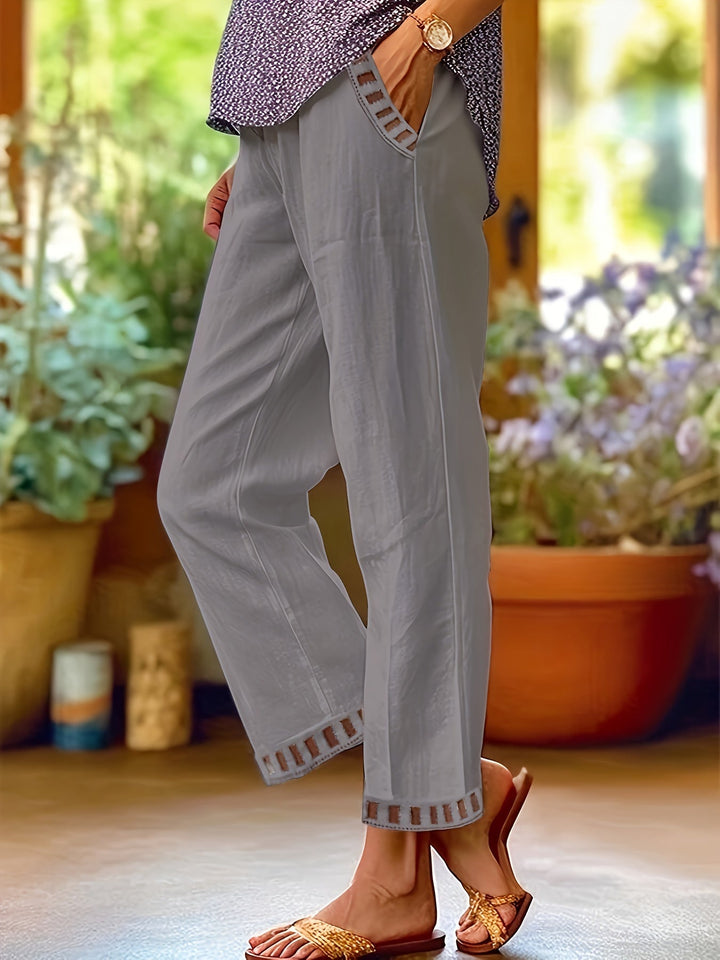 Wren – Pantaloni Cropped Relax con Dettagli a Contrasto