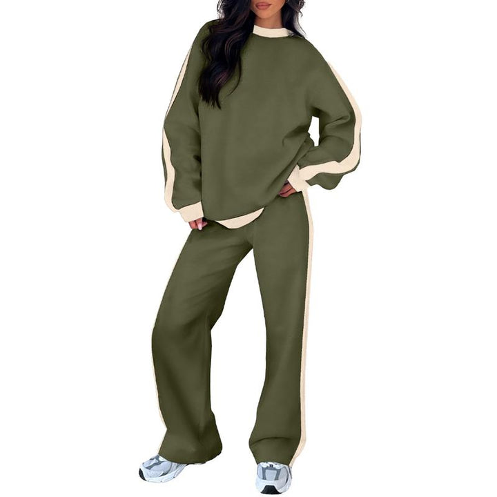 SANDI™ - Comfortable 2-Piece Lounge Set Sweatshirt &amp; Straight Leg Pants - Maison Léa &amp; Lou