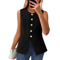 CORAZON™ – Chic Sleeveless Button-Down Vest - Maison Léa & Lou