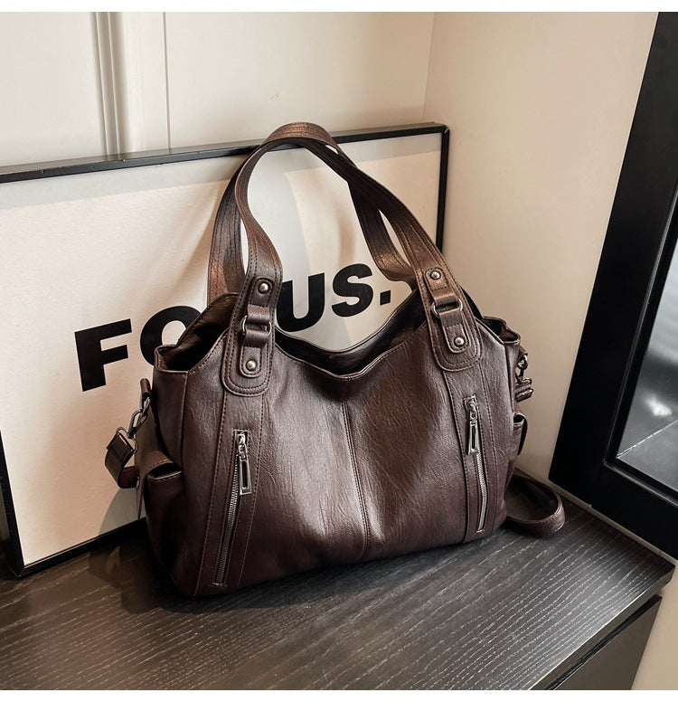 NOEMIE™ - Classic Leather Tote Bag - Maison Léa &amp; Lou