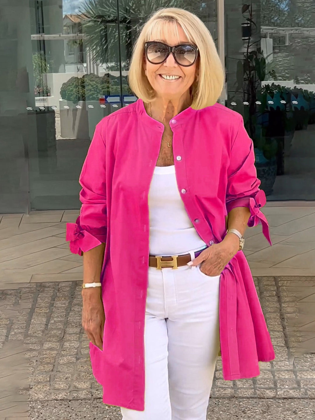 CÉLINA™ - Classy Long Shirt Jacket - Maison Léa &amp; Lou