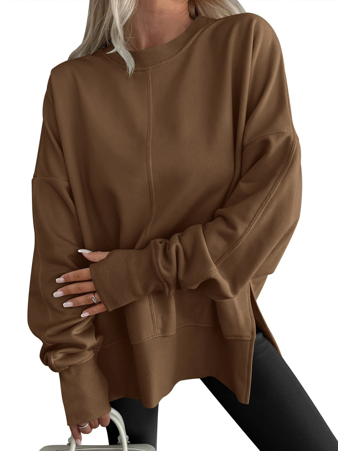 GWEN™ - Comfy Oversized Long Sleeve Sweatshirt - Maison Léa &amp; Lou