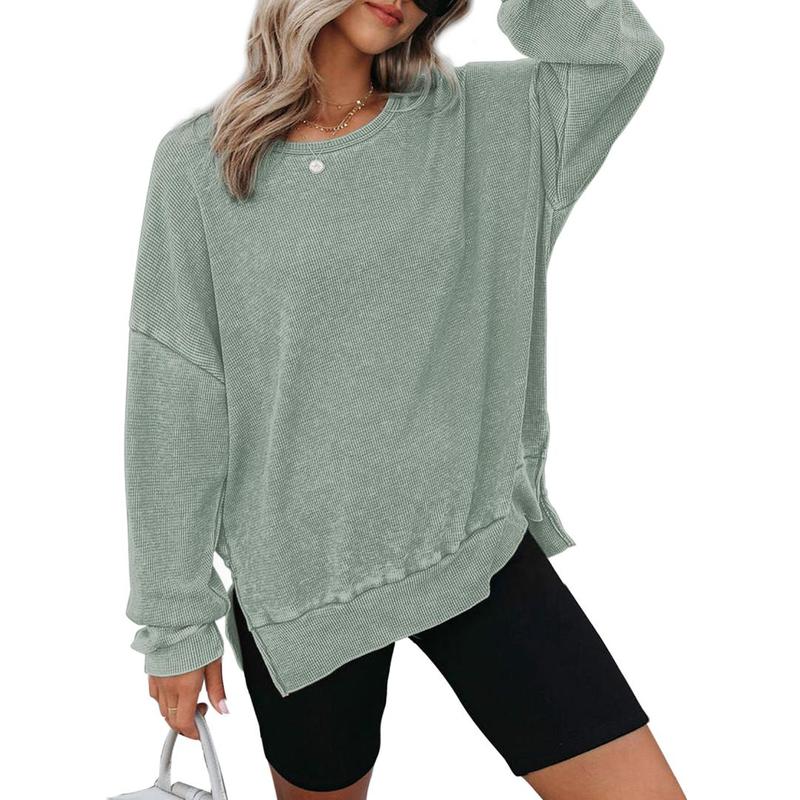 THALIENE™ - Casual Oversized Crewneck Long Sleeve Sweatshirt - Maison Léa &amp; Lou