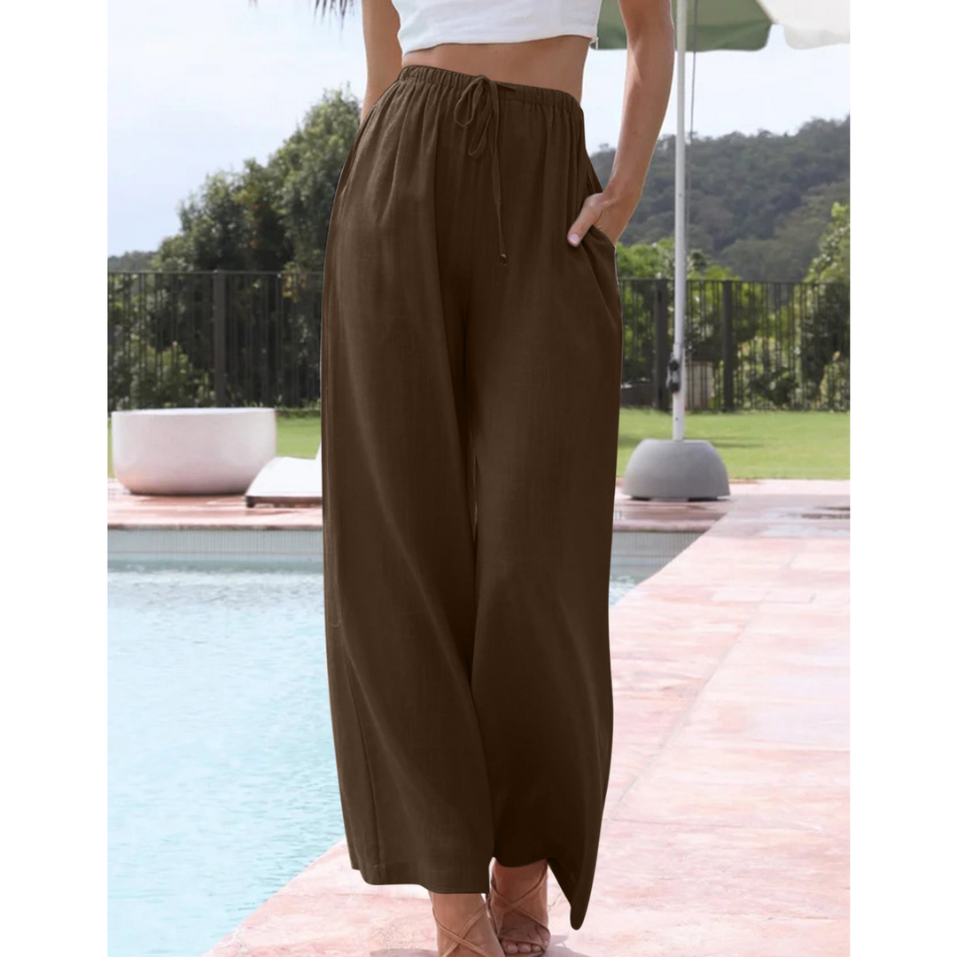 VIRENA™ – Relaxed Lightweight Wide Leg Summer Trousers - Maison Léa &amp; Lou