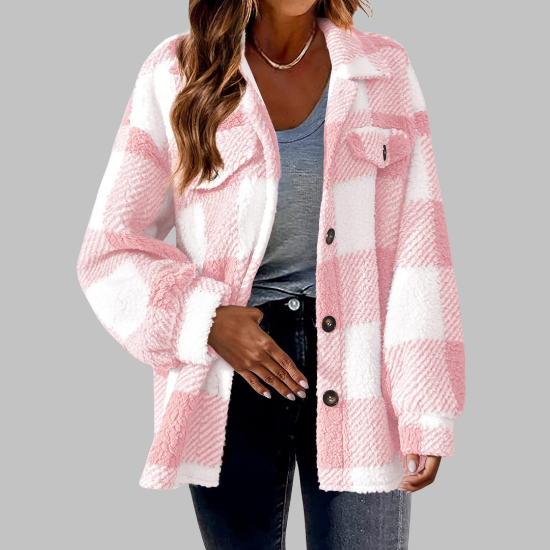 ERMI™ - Casual Plaid Button Down Long Sleeve Jacket - Maison Léa &amp; Lou