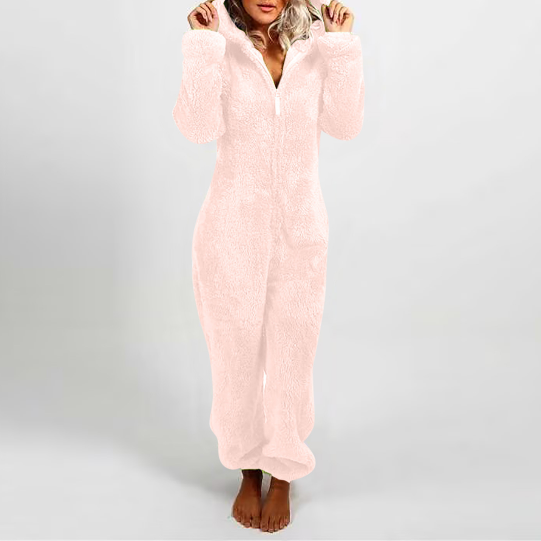 LUMI™ - Comfy Zipper Hooded Long Sleeve Plush Pajama Jumpsuit - Maison Léa &amp; Lou