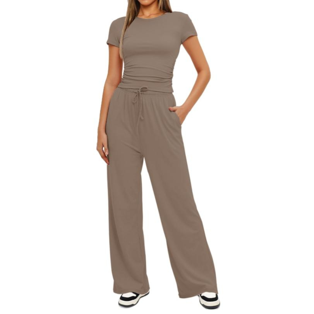 GLORIA™ – Cozy Bell Bottom Loungewear Set - Maison Léa &amp; Lou