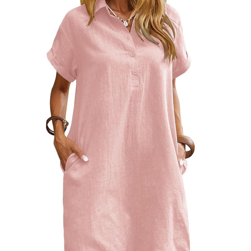 MAREN™ – Relaxed Short Sleeve Summer Dress - Maison Léa &amp; Lou