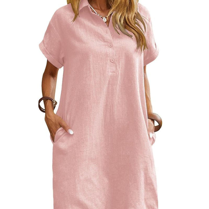 MAREN™ – Relaxed Short Sleeve Summer Dress - Maison Léa &amp; Lou