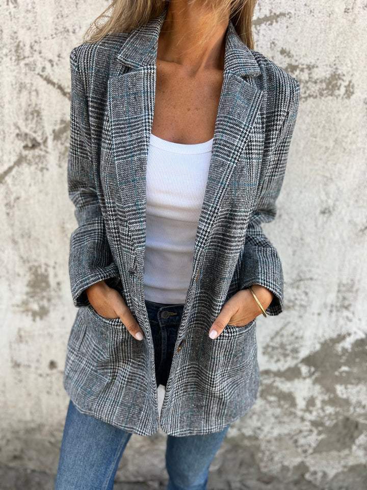 LUCINDA™ - Classic Plaid Blazer - Maison Léa &amp; Lou