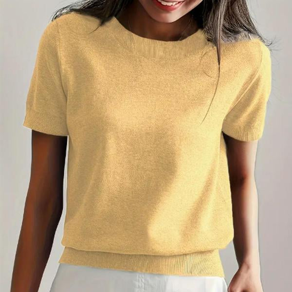 CIELA™ – Lightweight Short Sleeve Crewneck Pullover Top - Maison Léa & Lou