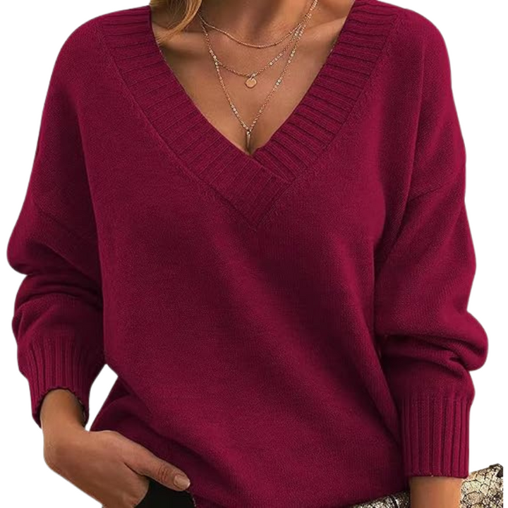LILLIAN™ - Lightweight V-Neck Sweater - Maison Léa &amp; Lou