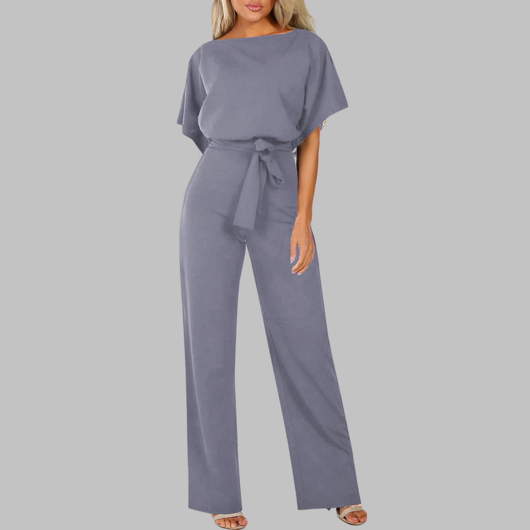 SITA™ - Casual Tie Front Batwing Sleeve Jumpsuit