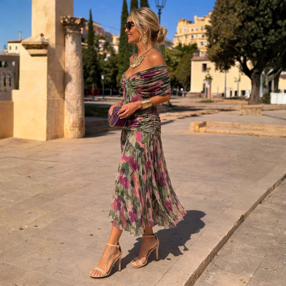 ELIZA™ – ELEGANT GREEN DRESS - Maison Léa &amp; Lou