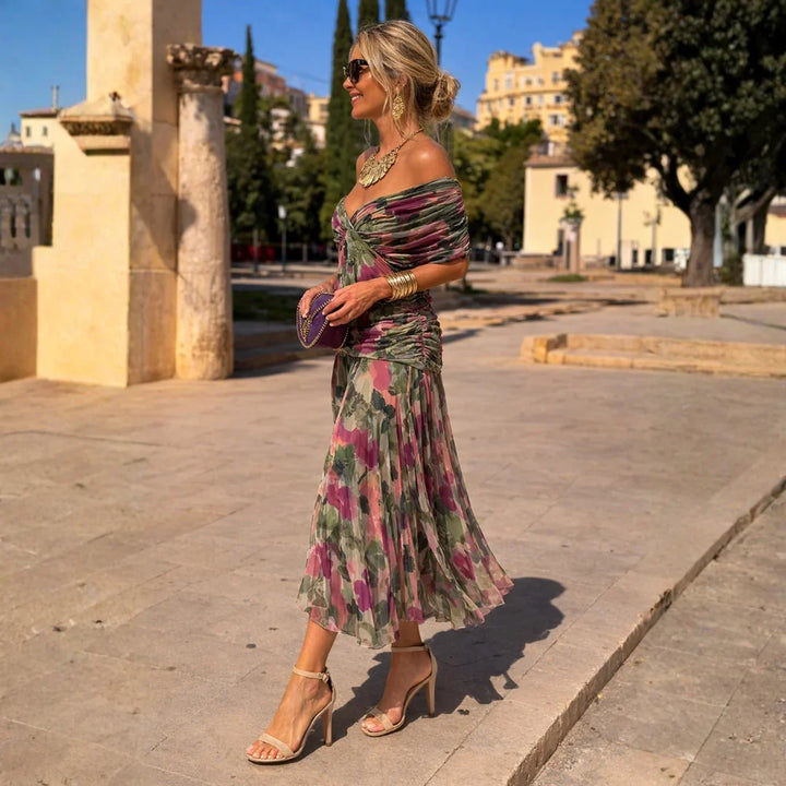 ELIZA™ – ELEGANT GREEN DRESS - Maison Léa &amp; Lou