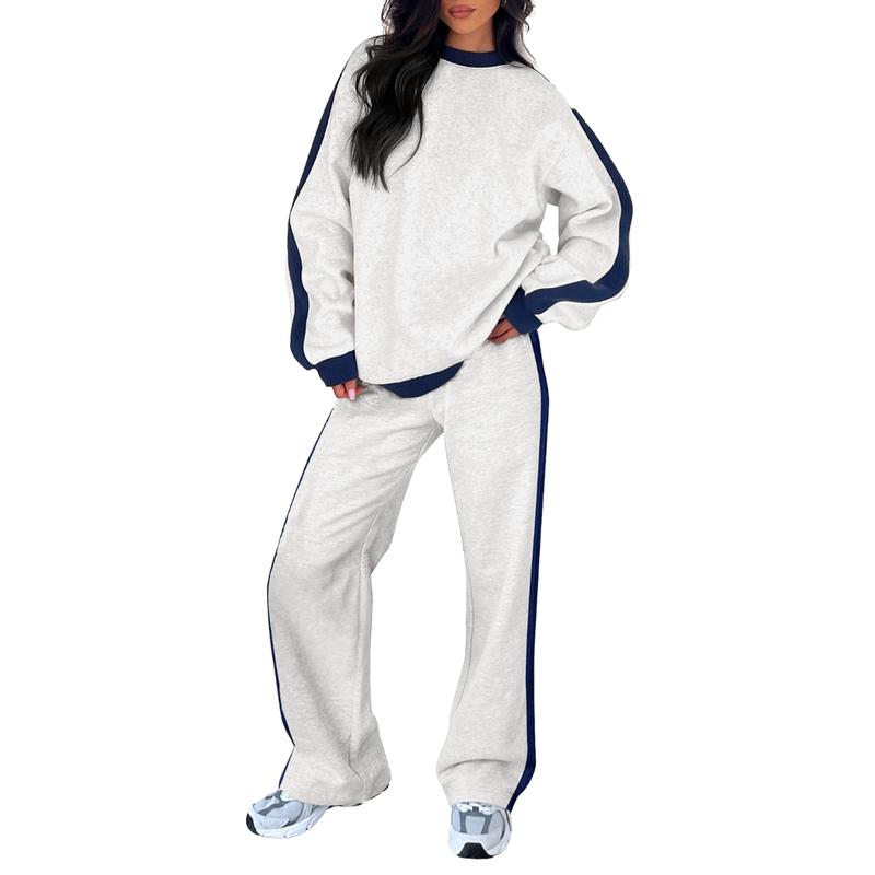 SANDI™ - Comfortable 2-Piece Lounge Set Sweatshirt &amp; Straight Leg Pants - Maison Léa &amp; Lou