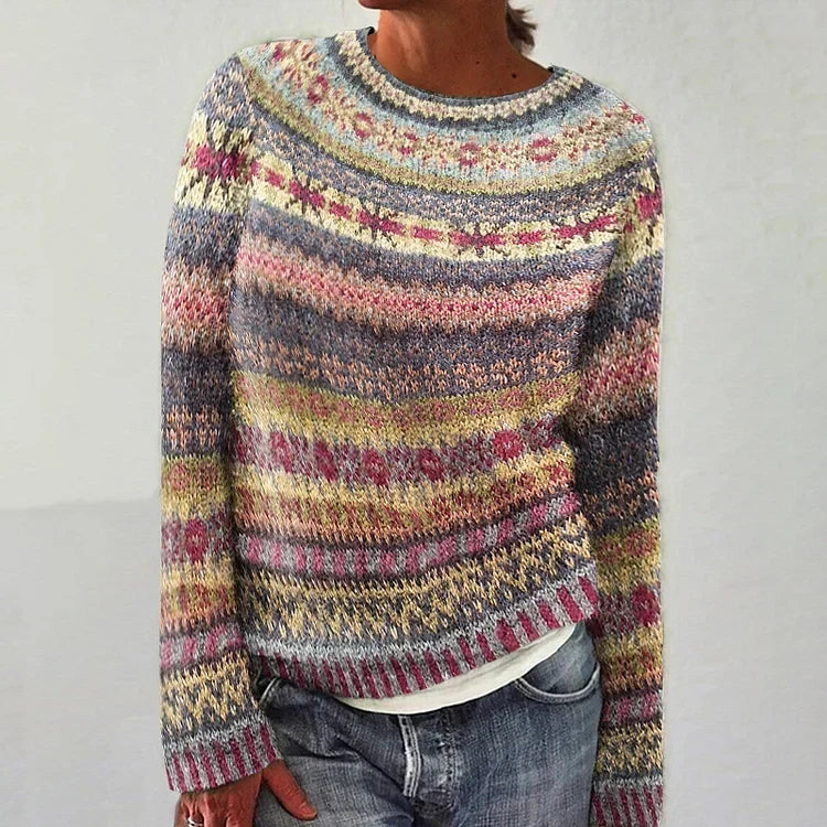 Loretta - Retro Scandinavian knitted sweater - Maison Léa & Lou