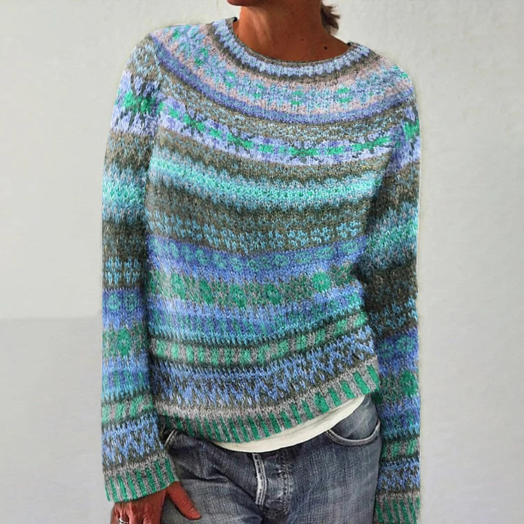 Diane - Retro Scandinavian knitted sweater - Maison Léa & Lou