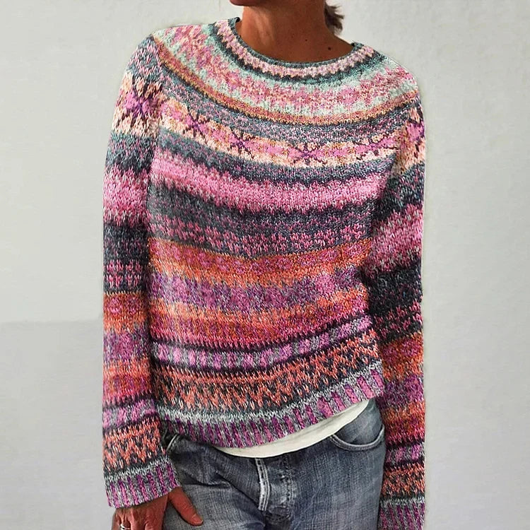 Brooke - Retro Scandinavian knitted sweater - Maison Léa & Lou