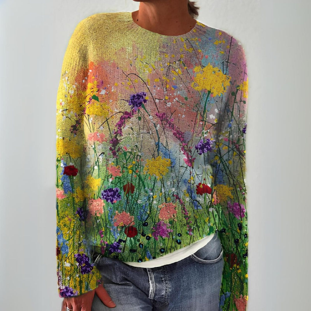 Adriana - Retro Scandinavian knitted sweater - Maison Léa & Lou