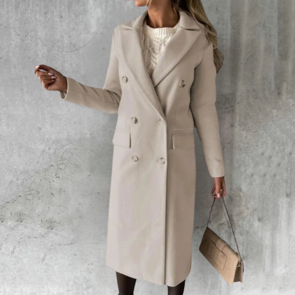 ALEXA™ | Urban Elegance Wool Trench - Maison Léa &amp; Lou