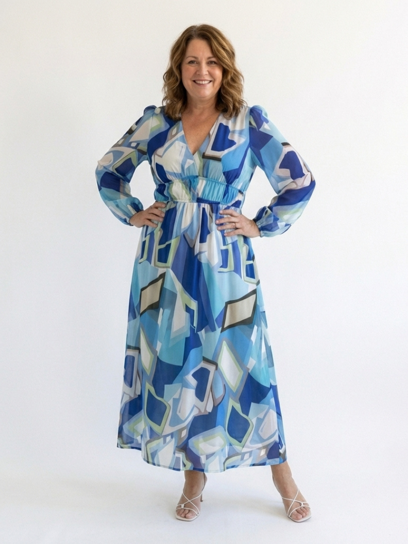 Althea | Long Sleeve Floral Maxi Dress - Maison Léa &amp; Lou