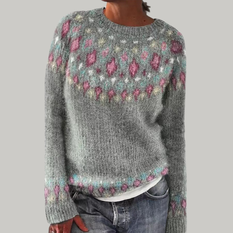 Jocelyn - Retro Scandinavian knitted sweater - Maison Léa & Lou