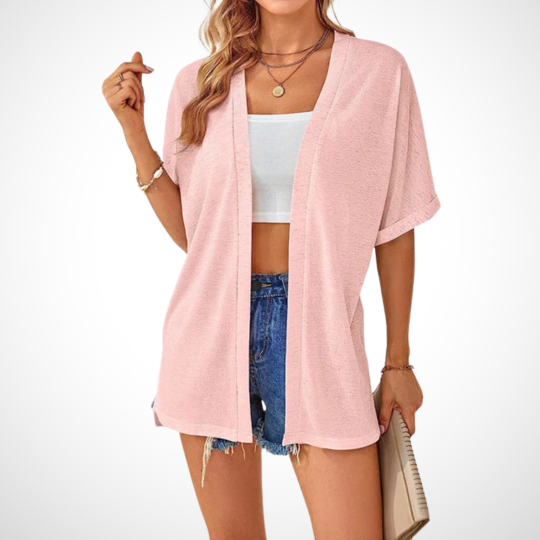 APPOLLINE™ - Stylish Flowy Short Sleeve Cardigan - Maison Léa &amp; Lou