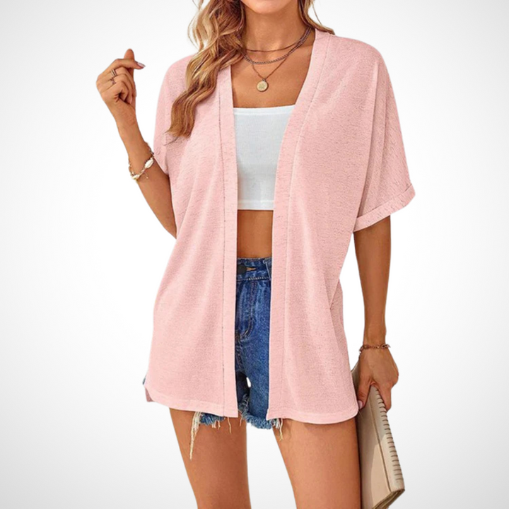 APPOLLINE™ - Stylish Flowy Short Sleeve Cardigan - Maison Léa &amp; Lou