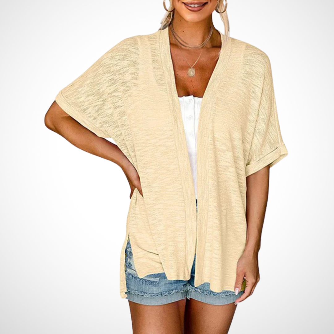 APPOLLINE™ - Stylish Flowy Short Sleeve Cardigan - Maison Léa & Lou