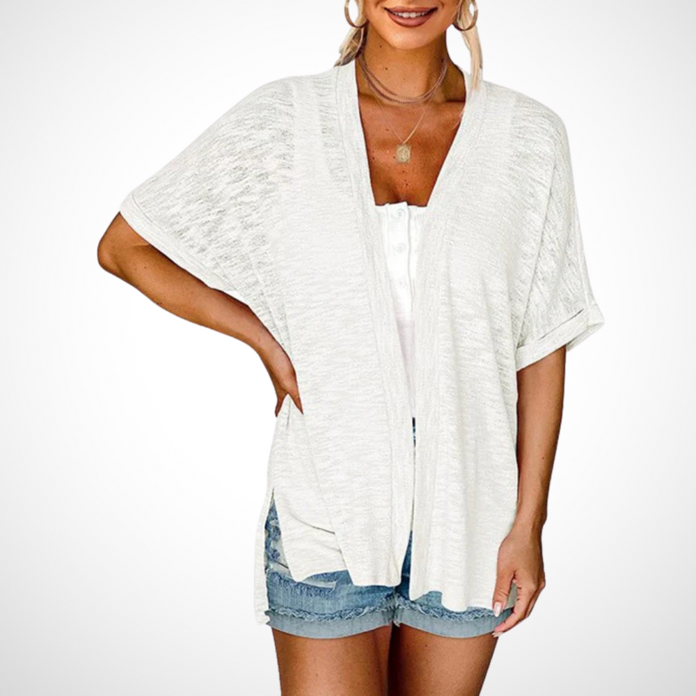 APPOLLINE™ - Stylish Flowy Short Sleeve Cardigan - Maison Léa & Lou