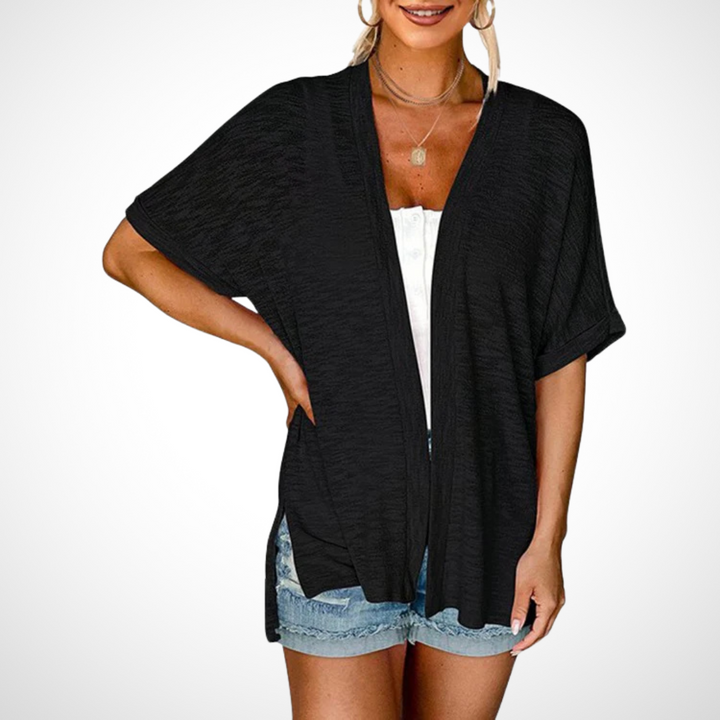 APPOLLINE™ - Stylish Flowy Short Sleeve Cardigan - Maison Léa &amp; Lou