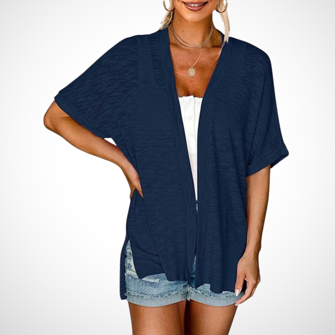 APPOLLINE™ - Stylish Flowy Short Sleeve Cardigan - Maison Léa &amp; Lou