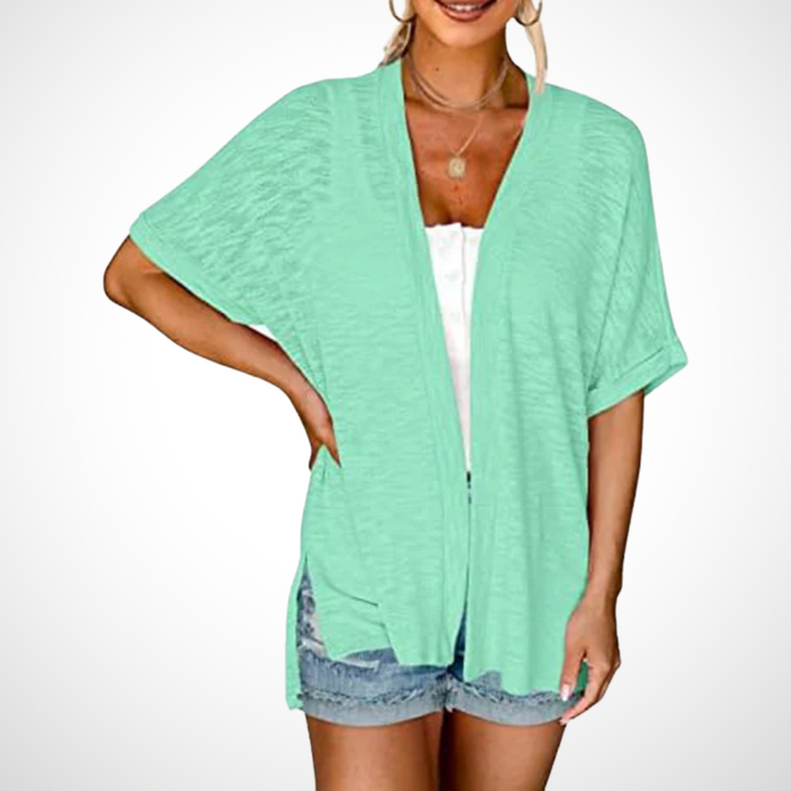 APPOLLINE™ - Stylish Flowy Short Sleeve Cardigan - Maison Léa &amp; Lou