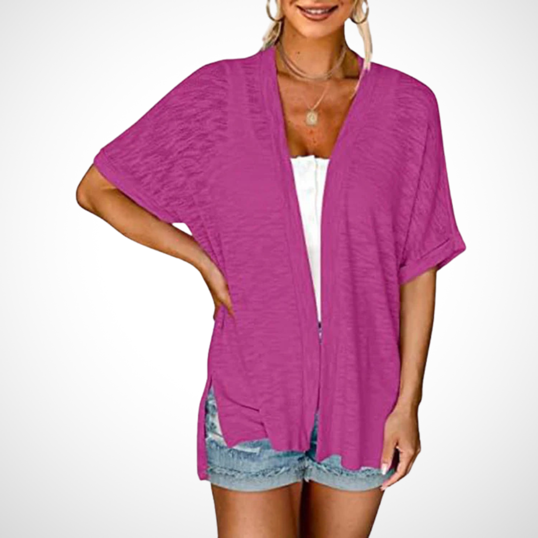 APPOLLINE™ - Stylish Flowy Short Sleeve Cardigan - Maison Léa &amp; Lou