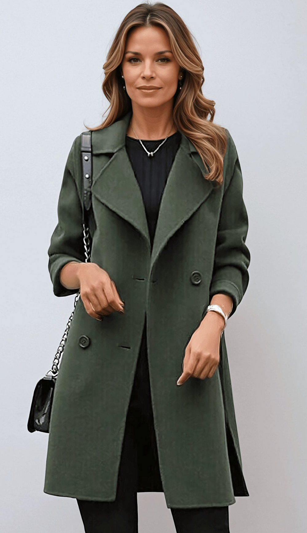 CELINA™ - Long Trench Coat - Maison Léa & Lou