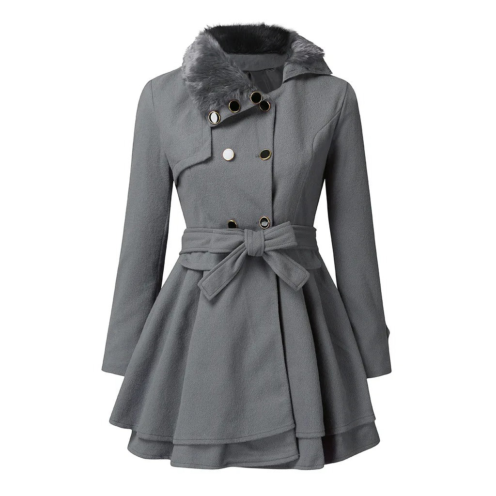 CLAUDIA™ | Vintage Flair Trench Coat - Maison Léa & Lou
