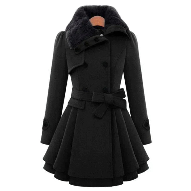 CLAUDIA™ | Vintage Flair Trench Coat - Maison Léa & Lou
