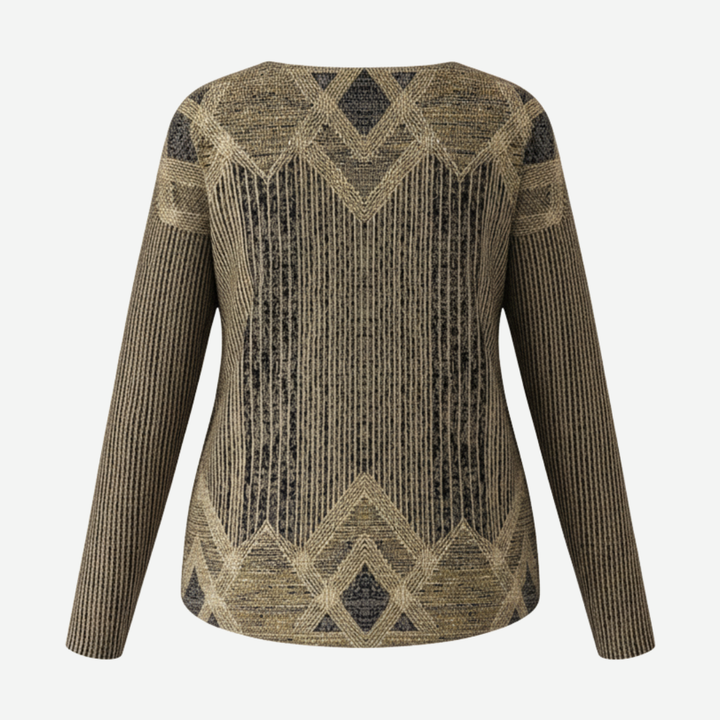 Eleni | Geometric Print Sweater - Maison Léa &amp; Lou