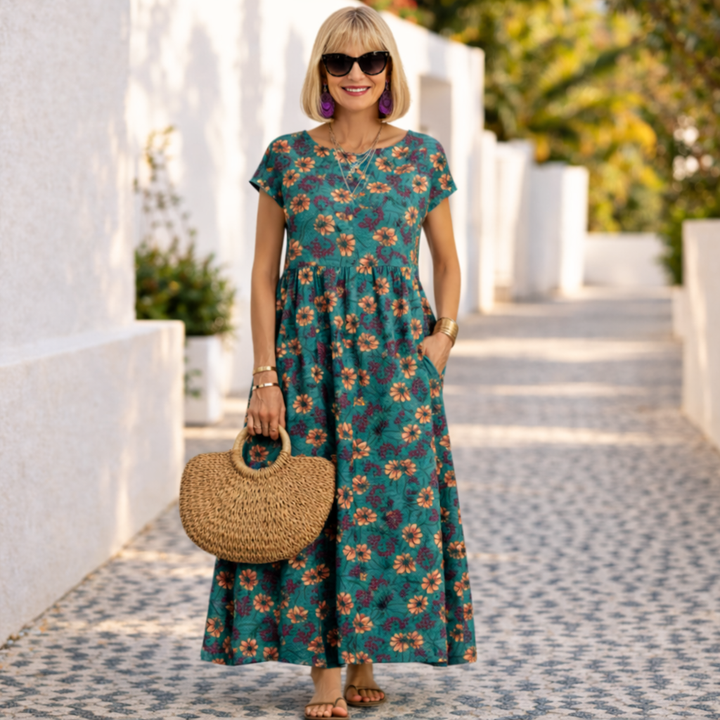Valencia | Chic Floral Dress - Maison Léa &amp; Lou