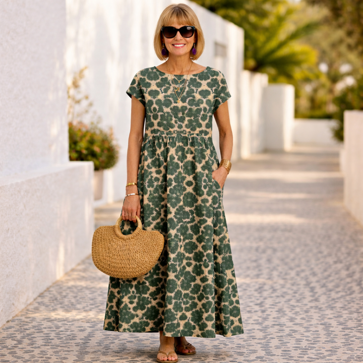Valencia | Chic Floral Dress - Maison Léa &amp; Lou