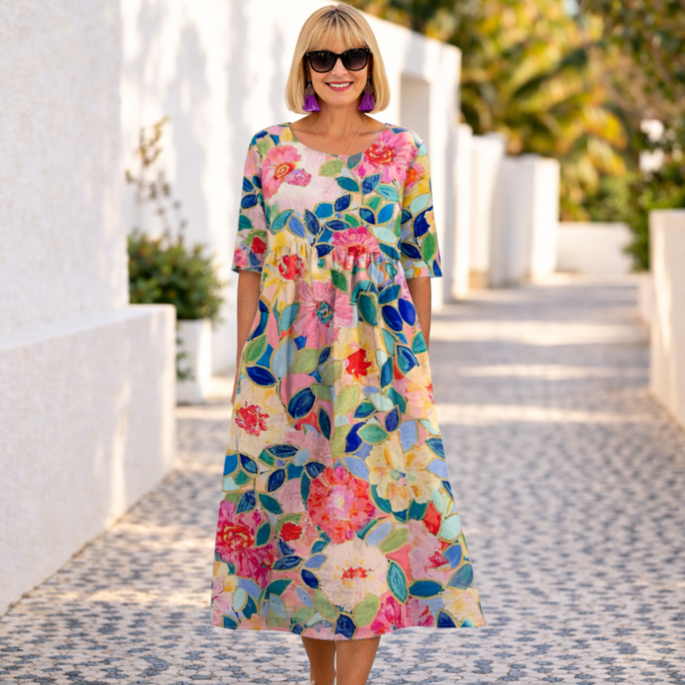 Susan | Floral Dress with a Summer Vibe - Maison Léa & Lou