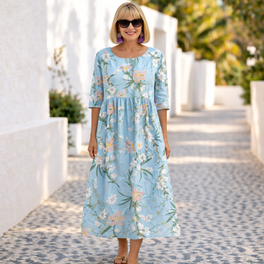 Mary | Summer Floral Dress - Maison Léa & Lou