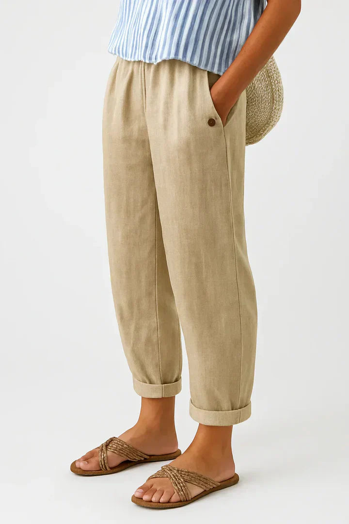 Romina™ Timeless Linen-look Trousers - Maison Léa &amp; Lou