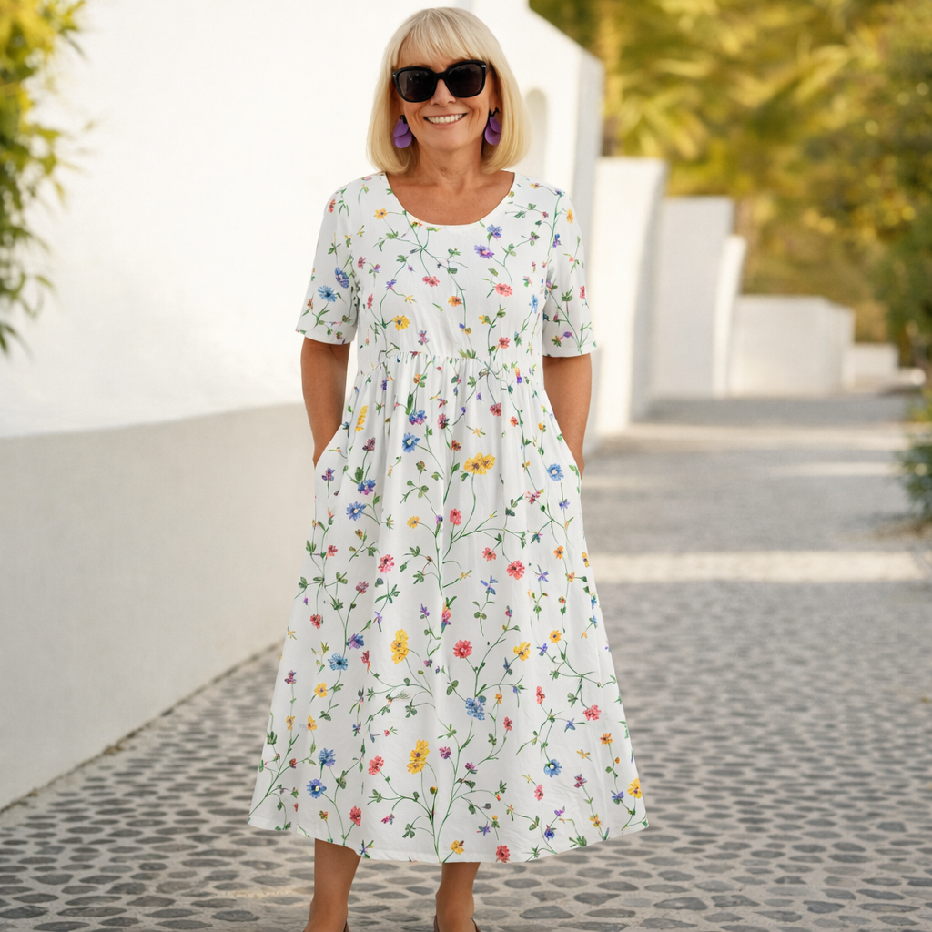Robin | Floral Midi Dress - Maison Léa & Lou